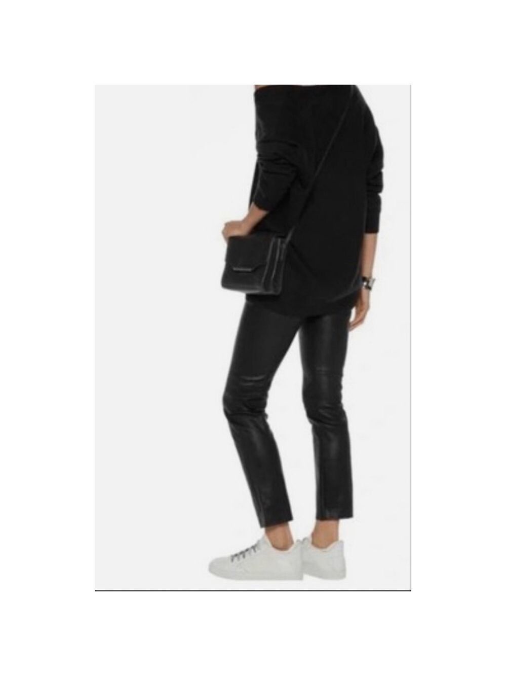 Alexander Wang Black Lambskin Leather Leggings 4